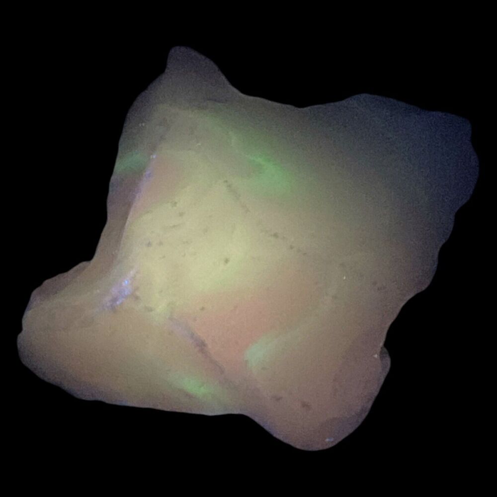 Lavender Art Glass Cullet Glowing Manganese Slag Glass #4GX255